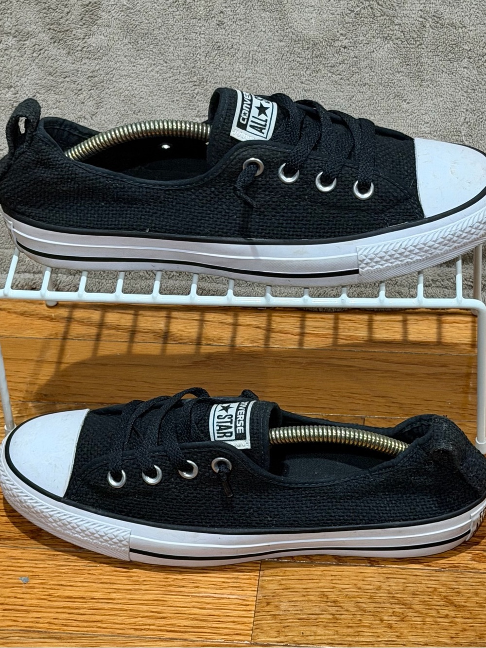 Converse Chuck Taylor All Star Shoreline Crochet Slip On Open Weave Sz 9 Black